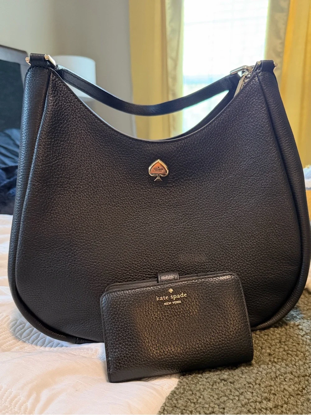 Kayla Large Triple Compartment Shoulder Bag with Matching Wallet
